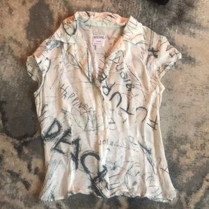 Semi-Sheer authentic Moschino jeans top
